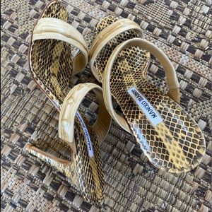 Manolo Blahnik Animal Print Heels 37